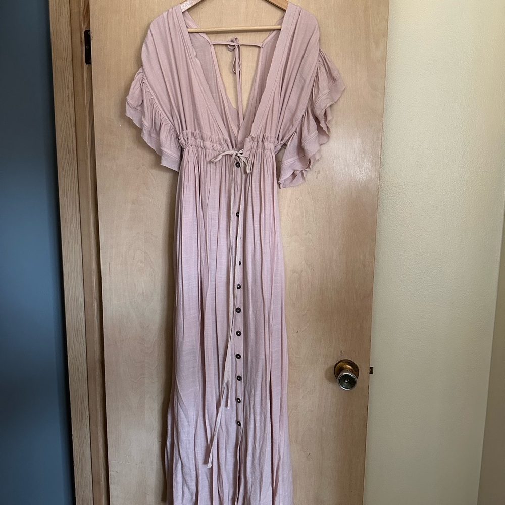 Elegant Pink Maxi Dress